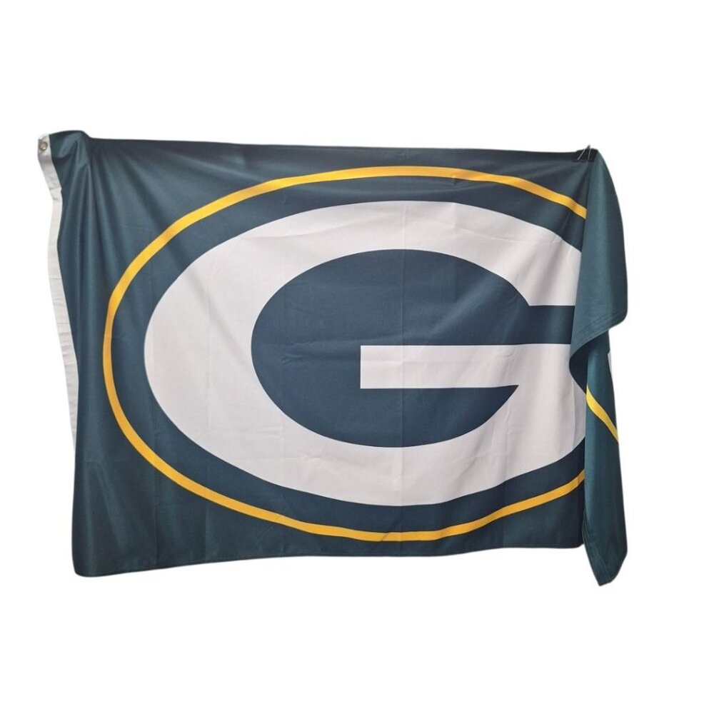 NFL Green Bay Packers Football Banner Flag Fan Cheese Head Pride 60 x 36 Inches